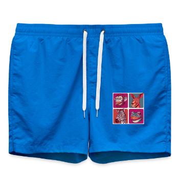 Smile Tiere kangaro ape zebra frog Halloween - Badeshorts - Cobalt blue - Vorne