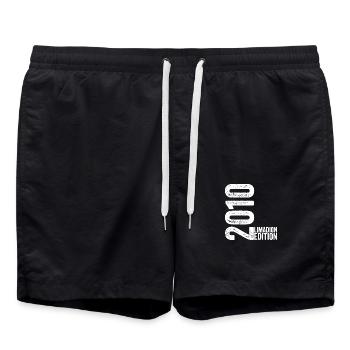 Cadeau d'anniversaire 14 ans pour garçon et fille - Short de bain - noir - Devant - AI Model Male 185 light (185cm)
