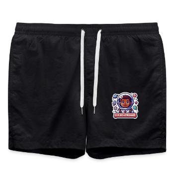 FUTURE ASTRONAUT TREND - Swim Trunks - black - Front - AI Model Male 185 light (185cm)