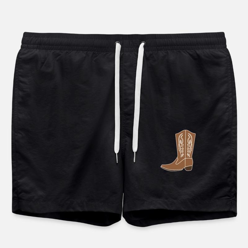 cowboy boot - Swim Trunks - black