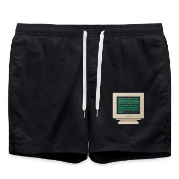 CRT - Code binaire - Short de bain - noir - Devant - AI Model Male 185 light (185cm)