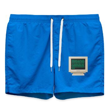 CRT - Binärer Code - Badeshorts - Cobalt blue - Vorne