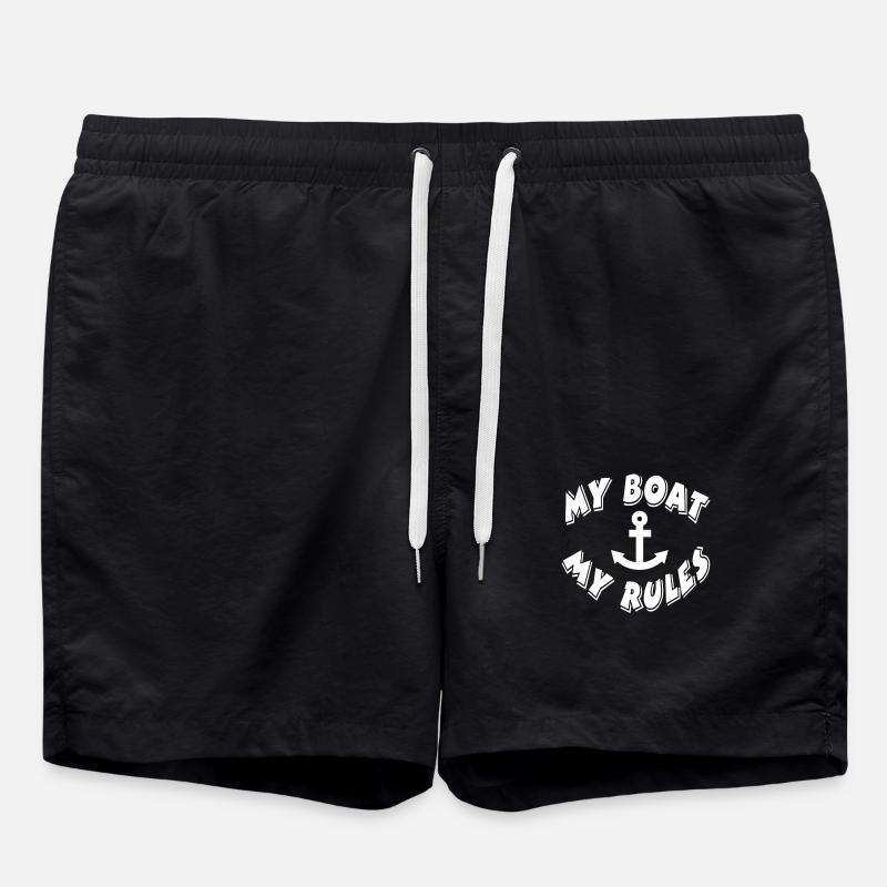Boot - Badeshorts - Schwarz