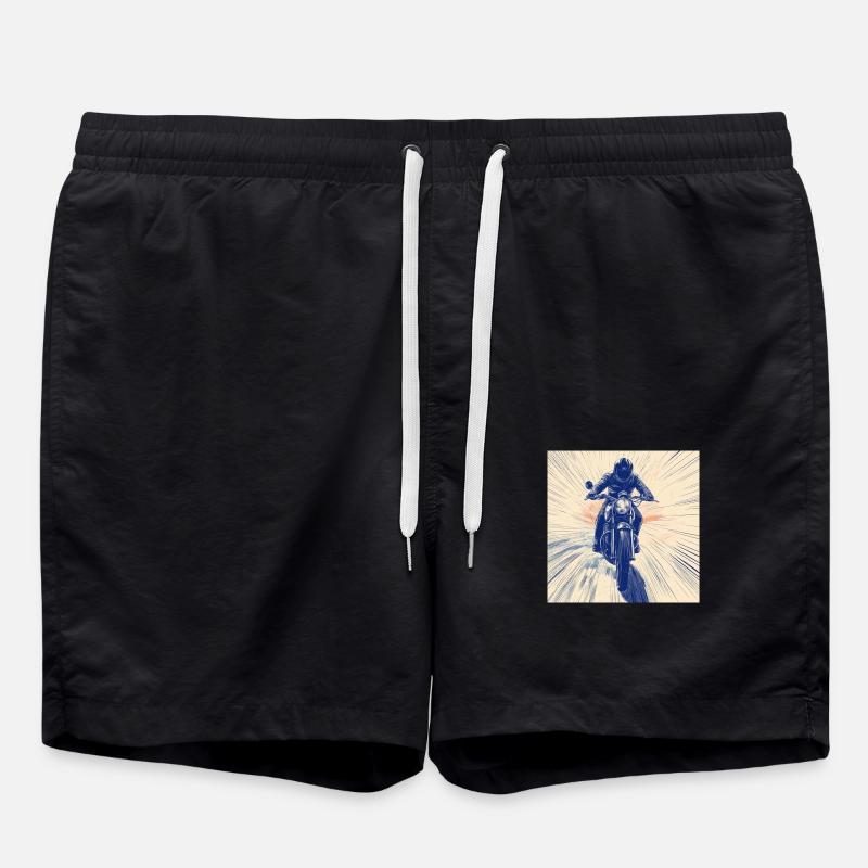 Motocyclette - Short de bain - noir