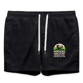 Papysaurus wie ein normaler Opa Opa - Badeshorts - Schwarz - Vorne - AI Model Male 185 light (185cm)