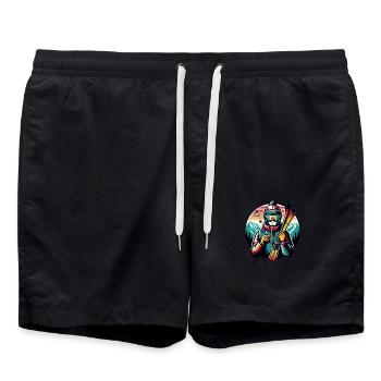 Ski Instructor Gifts - Swim Trunks - black - Front - AI Model Male 185 light (185cm)