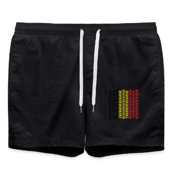 Small Belgian bike - Swim Trunks - black - Front - AI Model Male 185 light (185cm)