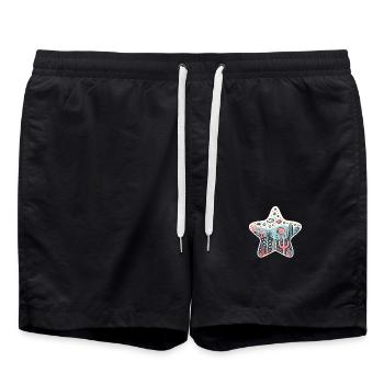 Stachelhäuter - Badeshorts - Schwarz - Vorne - AI Model Male 185 light (185cm)