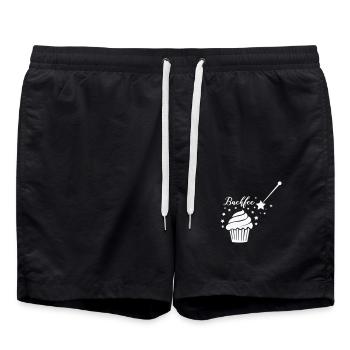 Arriéré 01 - Short de bain - noir - Devant - AI Model Male 185 light (185cm)