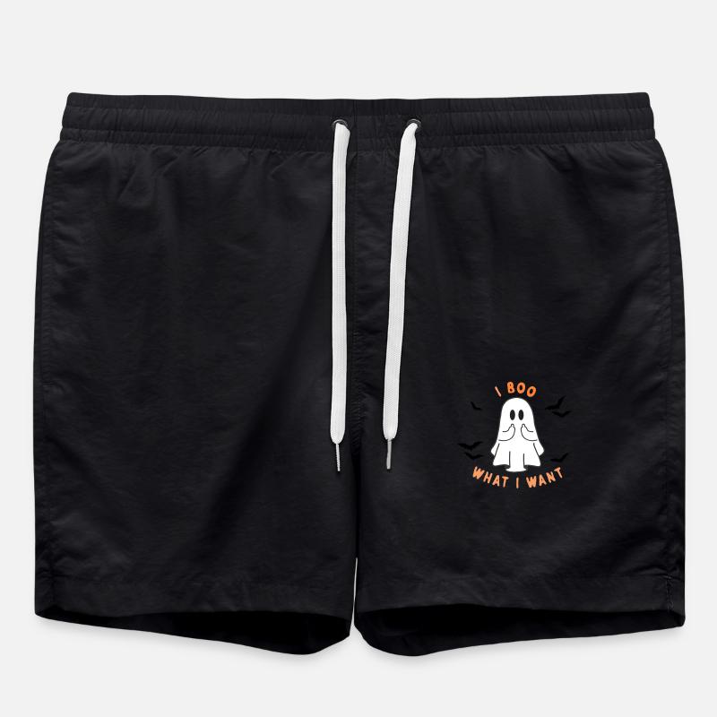 Naughty Ghost - Swim Trunks - black