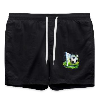 Football, a passion that unites - Swim Trunks - black - Front - AI Model Male 185 light (185cm)
