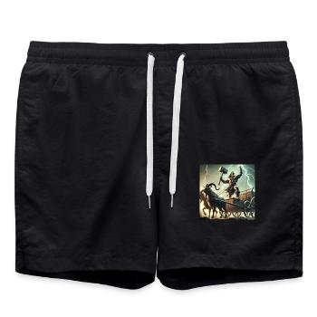 Thor, Wikinger und germanischer Gott - Badeshorts - Schwarz - Vorne - AI Model Male 185 light (185cm)