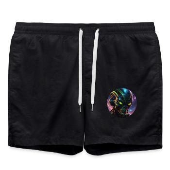 Alien 1 - Badeshorts - Schwarz - Vorne - AI Model Male 185 light (185cm)