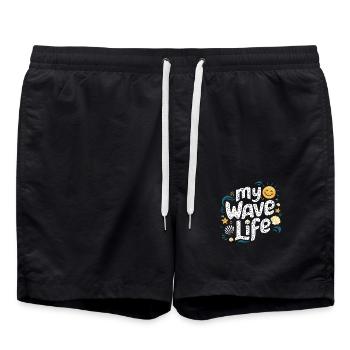 My wave life - Short de bain - noir - Devant - AI Model Male 185 light (185cm)