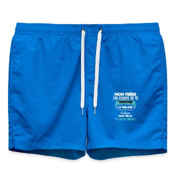 My brother I tried to find you a gift Humor - Swim Trunks - cobalt blue - Front