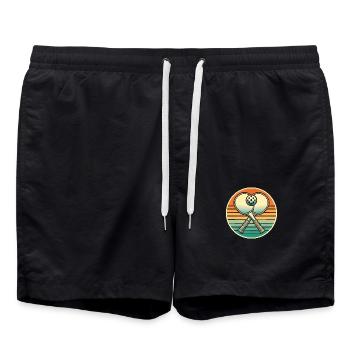 Retro_Pick - Swim Trunks - black - Front - AI Model Male 185 light (185cm)
