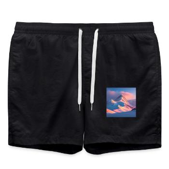 Mountain Range - Badeshorts - Schwarz - Vorne - AI Model Male 185 light (185cm)