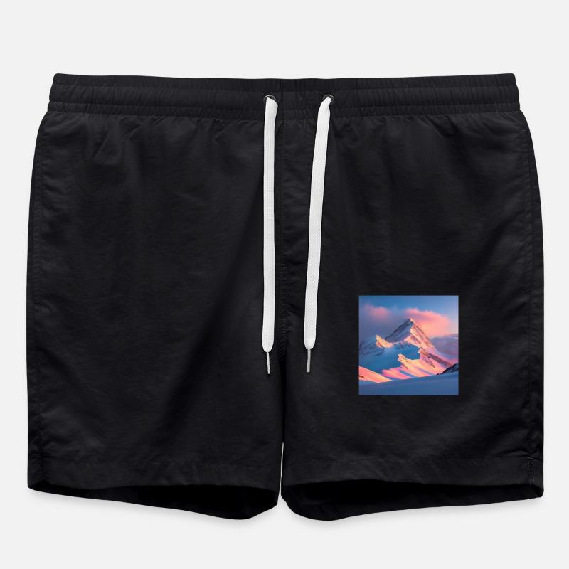 Mountain Range - Badeshorts - Schwarz