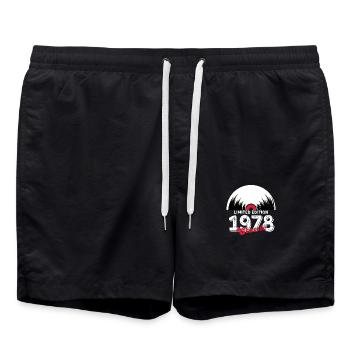 Limited edition 1978 Classic vinyl - Swim Trunks - black - Front - AI Model Male 185 light (185cm)