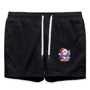 Moin Seagull Christmas - Swim Trunks - black - Front - AI Model Male 185 light (185cm)