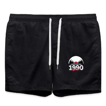 Limitierte Auflage 1990 Classic Vinyl - Badeshorts - Schwarz - Vorne - AI Model Male 185 light (185cm)