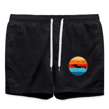 Diving Divers - Swim Trunks - black - Front - AI Model Male 185 light (185cm)