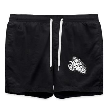 Enduro : la machine de sport automobile tout-terrain dans le saut - Short de bain - noir - Devant - AI Model Male 185 light (185cm)