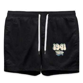 1941 Retro Gift Idea - Swim Trunks - black - Front - AI Model Male 185 light (185cm)