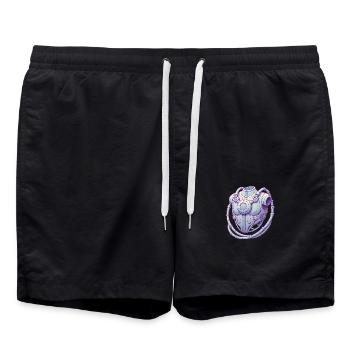 T-shirt graphique futuriste pour appareil de poitrine - Short de bain - noir - Devant - AI Model Male 185 light (185cm)
