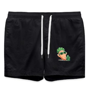 Carotte relaxante fraîche avec lunettes de soleil - Short de bain - noir - Devant - AI Model Male 185 light (185cm)