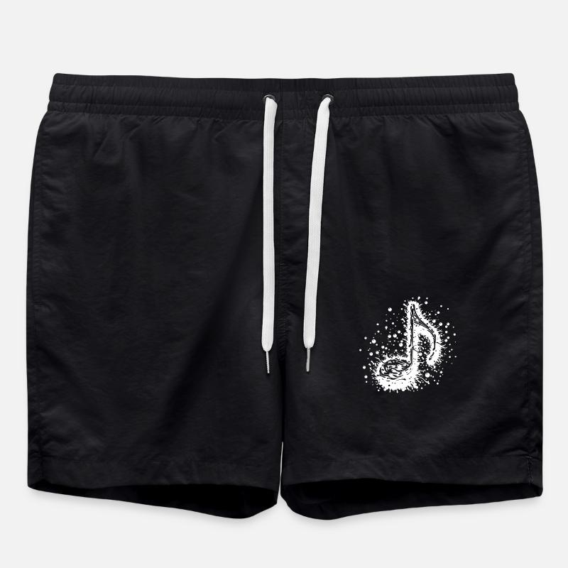 Music Sheet Music Tattoo Splash - Swim Trunks - black