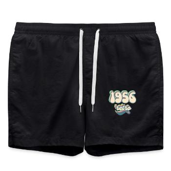 1956 Retro Gift Idea - Swim Trunks - black - Front - AI Model Male 185 light (185cm)