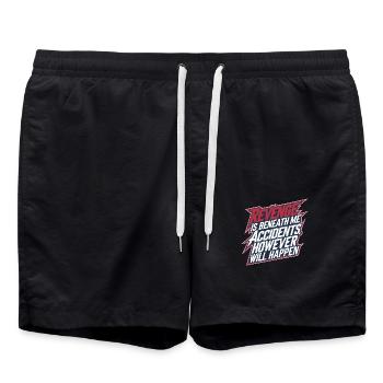Revenge Is Beneath Me Accidents Will Happen 11 - Badeshorts - Schwarz - Vorne - AI Model Male 185 light (185cm)