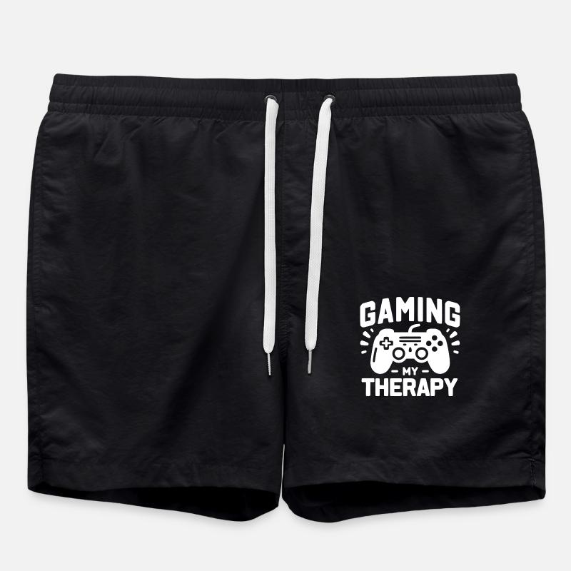 Gaming My Therapy - Swim Trunks - black
