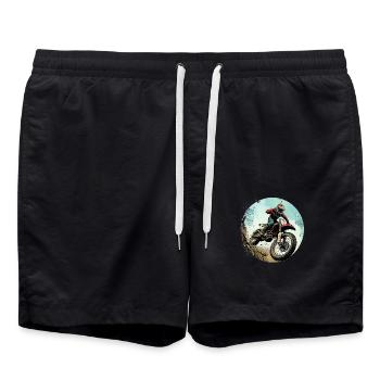 Motocross : aventure et adrénaline au plus haut niveau - Short de bain - noir - Devant - AI Model Male 185 light (185cm)
