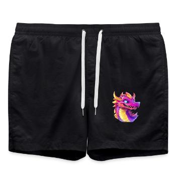 Les dragons asiatiques sont considérés comme des porte-bonheur - Short de bain - noir - Devant - AI Model Male 185 light (185cm)