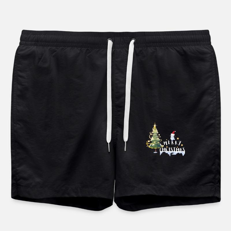 Christmas Tree - Swim Trunks - black