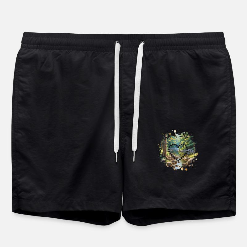 Tranquil Nature Love - Swim Trunks - black