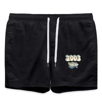2003 retro idée cadeau - Short de bain - noir - Devant - AI Model Male 185 light (185cm)