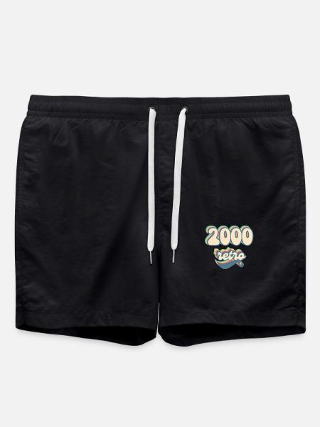 2000 Retro Geschenkidee - Badeshorts - Schwarz