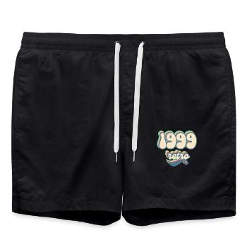 1999 Retro Gift Idea - Swim Trunks - black - Front - AI Model Male 185 light (185cm)