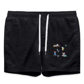 Elven Spell - Swim Trunks - black - Front - AI Model Male 185 light (185cm)