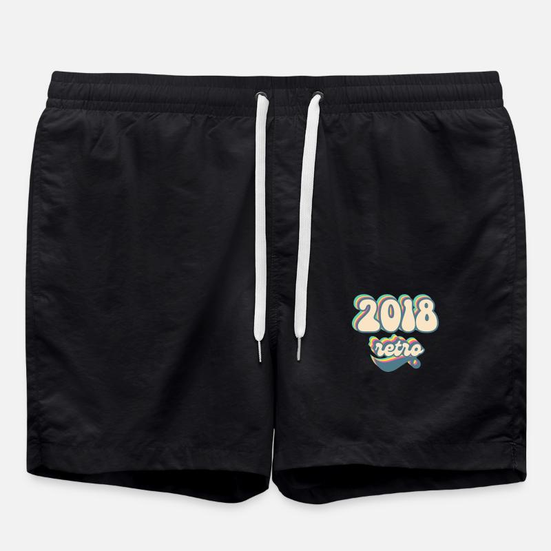 2018 Retro Gift Idea - Swim Trunks - black