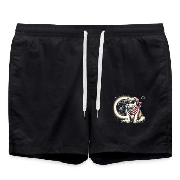 Patriotische Bulldogge Sonnenfinsternis - Badeshorts - Schwarz - Vorne - AI Model Male 185 light (185cm)