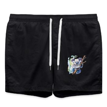 Der Koalabär sieht putzig aus - Badeshorts - Schwarz - Vorne - AI Model Male 185 light (185cm)