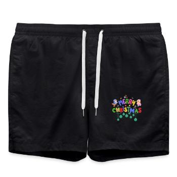 Joyeux Noël les enfants - Short de bain - noir - Devant - AI Model Male 185 light (185cm)