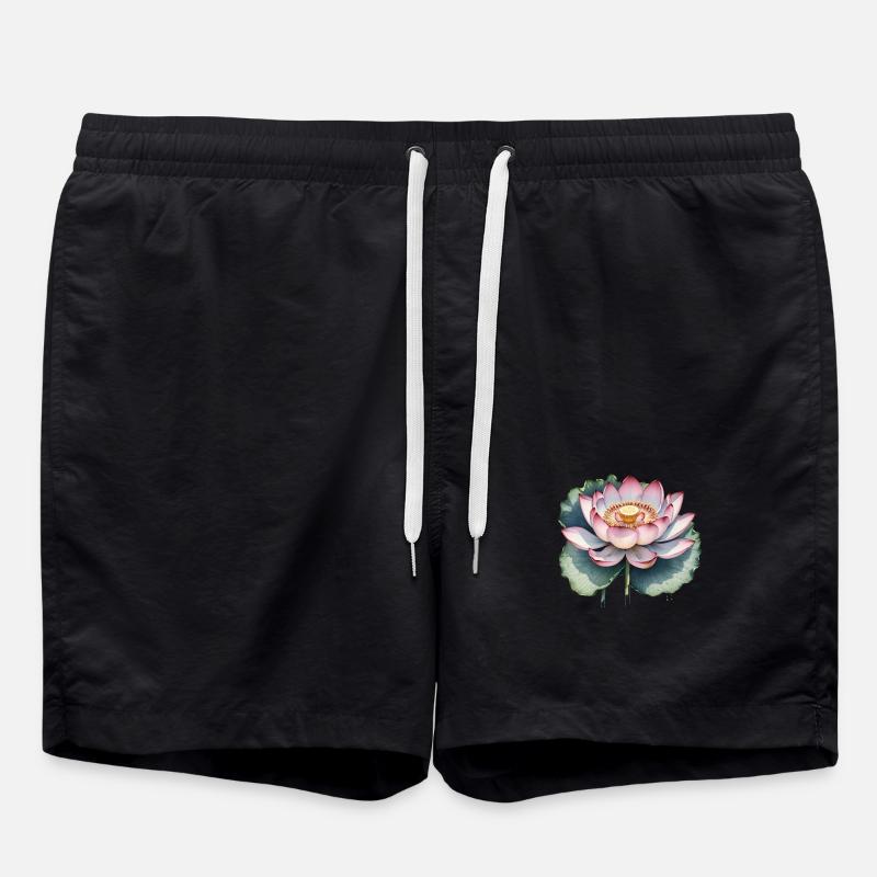 Flower Power - Swim Trunks - black
