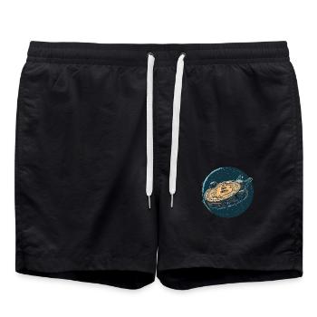 Bitcoin Odyssey : l’avenir prend son envol ! - Short de bain - noir - Devant - AI Model Male 185 light (185cm)