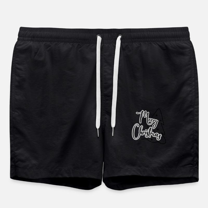 Merry Christmas tree - Badeshorts - Schwarz