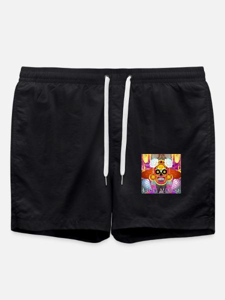 Mexiko Schädel - Badeshorts - Schwarz